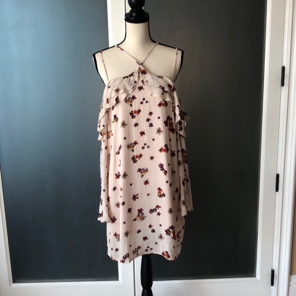 Floral Printed, Cold Shoulder Dress